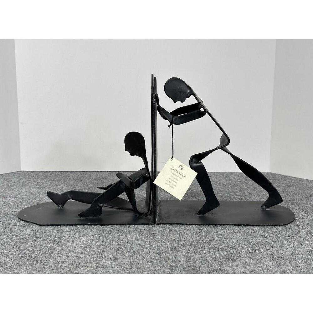 Zodax Functional & Decorative Accessories Profile Men Rustic Steel Bookends